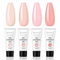 Makartt Poly Nail Gel Set 4 Nude Colors 15Ml Neutral Classic Color Gel Nail Builder Long Lasting Hard Gel For Nail Extension Fr