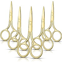 5 Pieces Small Straight Tip Nose Hair Scissor For Grooming Stainless Steel Multipurpose Beauty Grooming Scissors For Facial Ha