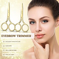 5 Pieces Small Straight Tip Nose Hair Scissor For Grooming Stainless Steel Multipurpose Beauty Grooming Scissors For Facial Ha