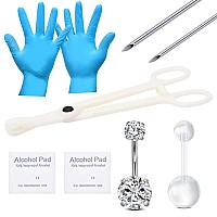 Qwalit Belly Button Piercing Kit Belly Piercing Kit Navel Piercing Kit Stainless Steel