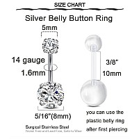 Qwalit Belly Button Piercing Kit Belly Piercing Kit Navel Piercing Kit Stainless Steel