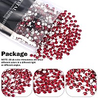 Dark Red Flatback Rhinestones For Crafts Glass Nail Rhinestones Nail Gems Crystals Non Hotfix Rhinestones For Makeup Bags Shoes