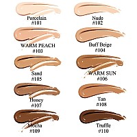 Phoera Foundation Flawless Soft Matte Liquid Foundation 24 Hr Oil Control Concealer Foundation Makeup 1 Pcs102 Nude