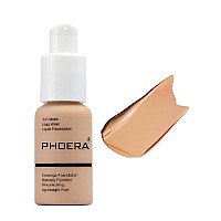 Phoera Foundationflawless Soft Matte Liquid Foundation 24Hr Oil Control Concealer Foundation Makeup 1 Pcs104 Buff Beige