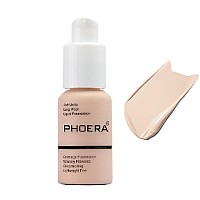 Phoera Foundationflawless Soft Matte Liquid Foundation Oil Contro Concealer Longlasting Waterproof Full Coverage Foundation Ma