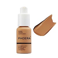 Phoera Foundation Flawless Soft Matte Liquid Foundation 24 Hr Oil Control Concealer Foundation Makeup 1 Pcs106 Warm Sun