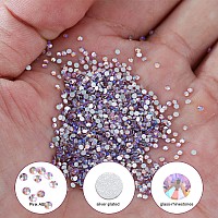 1440Pcs Pink Ab Crystal Rhinestonesglass Flatback Rhinestones Small Gemstones For Nail Face Makeup Art Crafts Clothes Decoratio