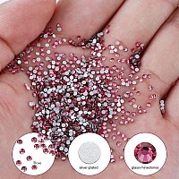 1440Pcs Rose Crystal Rhinestonesglass Flatback Rhinestones Gemstones Mini For Nail Face Makeup Art Crafts Clothes Decoration