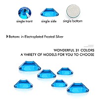 1440Pcs Blue Zircon Crystal Rhinestonesglass Flatback Rhinestones Gemstones Mini For Nail Face Makeup Art Crafts Clothes Decora