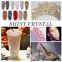 1440Pcs Crystal Ab Crystal Rhinestonesglass Flatback Rhinestones Gemstones Small For Nail Face Makeup Art Crafts Clothes Decora