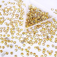 1440Pcs Metallic Sunshine Crystal Rhinestones,Glass Flatback Rhinestones Gemstones Mini for Nail Face Makeup Art Crafts Clothes Decoration -(SS8,2.4mm,Metallic Sunshine)