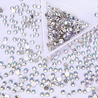 1440Pcs Moonlight Crystal Rhinestones,Glass Flatback Rhinestones Mini Gemstones for Nail Face Makeup Art Crafts Clothes Decoration -(SS8,2.4mm,Moonlight)