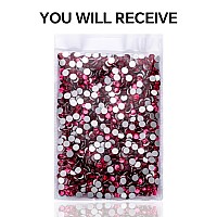 288Pcs Rose Crystal Rhinestonesglass Flatback Rhinestones Gemstones For Nail Face Makeup Art Crafts Clothes Decoration Ss306