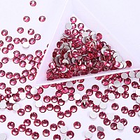 288Pcs Rose Crystal Rhinestonesglass Flatback Rhinestones Gemstones For Nail Face Makeup Art Crafts Clothes Decoration Ss306