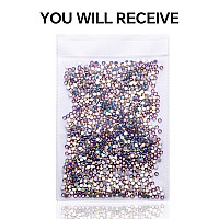 1440Pcs Lightpurple Ab Crystal Rhinestonesglass Flatback Rhinestones Mini Gemstones For Nail Face Makeup Art Crafts Clothes De