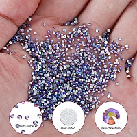 1440Pcs Lightpurple Ab Crystal Rhinestonesglass Flatback Rhinestones Mini Gemstones For Nail Face Makeup Art Crafts Clothes De