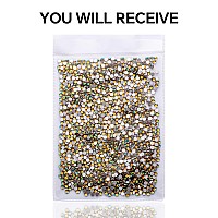 1440Pcs Dawn Light Crystal Rhinestonesglass Flatback Rhinestones Gemstones Mini For Nail Face Makeup Art Crafts Clothes Decorat