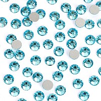 1440Pcs Aquamarine Crystal Rhinestonesglass Flatback Rhinestones Mini Gemstones For Nail Face Makeup Art Crafts Clothes Decorat