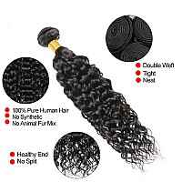 Brazilian Water Wave 3 Bundles And Closure Wet And Wavy Bundles With 4X4 Free Part Closure Human Hair Unprocessed Water Wave Vir