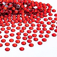 288Pcs Ruby Red Crystal Rhinestonesglass Flatback Rhinestones Gemstones For Nail Face Makeup Art Crafts Clothes Decoration Ss