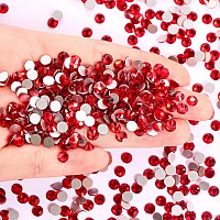 288Pcs Ruby Red Crystal Rhinestonesglass Flatback Rhinestones Gemstones For Nail Face Makeup Art Crafts Clothes Decoration Ss