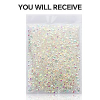 288Pcs Transparent Ab Crystal Rhinestonesglass Flatback Rhinestones Gemstones For Nail Face Makeup Art Crafts Clothes Decoratio