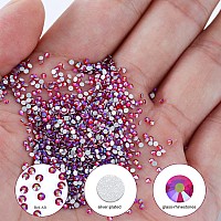 1440Pcs Red Ab Crystal Rhinestonesglass Flatback Rhinestones Small Gemstones For Nail Face Makeup Art Crafts Clothes Decoration