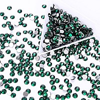 1440Pcs Dark Green Crystal Rhinestonesglass Flatback Rhinestones Gemstones For Nail Face Makeup Art Crafts Clothes Decoration