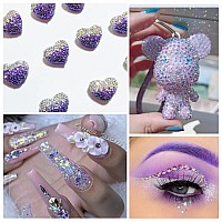 1440Pcs Moonlight Crystal Rhinestonesglass Flatback Rhinestones Gemstones Small For Nail Face Makeup Art Crafts Clothes Decorat