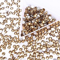 1440Pcs Topaz Crystal Rhinestones,Glass Flatback Rhinestones Gemstones for Nail Face Makeup Art Crafts Clothes Decoration -(SS16,4.0mm,Topaz)