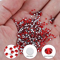 1440Pcs Siam Crystal Rhinestonesglass Flatback Rhinestones Gemstones For Nail Face Makeup Art Crafts Clothes Decoration Ss31