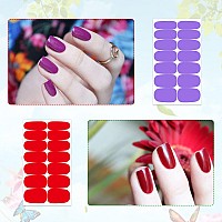 Danneasy 12 Sheets Solid Spring Nail Polish Strips Full Nail Wraps Self Adhesive Nail Polish Stickers For Women Girl Nail Art St