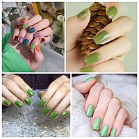 Danneasy 12 Sheets Solid Spring Nail Polish Strips Full Nail Wraps Self Adhesive Nail Polish Stickers For Women Girl Nail Art St