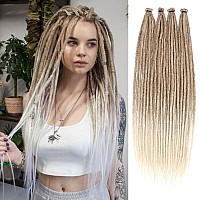 Kraler 22 20 Strands Brown To Blonde Dreadlock Extensions Thin 06Cm Width Synthetic Crochet Dreads Extensions 100 Handmade S