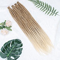 Kraler 22 20 Strands Brown To Blonde Dreadlock Extensions Thin 06Cm Width Synthetic Crochet Dreads Extensions 100 Handmade S