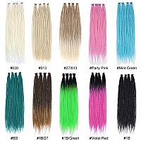 Kraler 22 20 Strands Brown To Blonde Dreadlock Extensions Thin 06Cm Width Synthetic Crochet Dreads Extensions 100 Handmade S