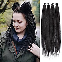 Kraler 22 Dark Brown Dreadlock Extensions Thin 06Cm Width Synthetic Crochet Dreads Extensions 100 Handmade Single Ended Drea