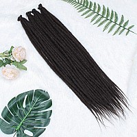 Kraler 22 Dark Brown Dreadlock Extensions Thin 06Cm Width Synthetic Crochet Dreads Extensions 100 Handmade Single Ended Drea