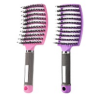 Voremy Magical Ultra Detangling Brush For Wet Or Dry Hair Fast Drying Styling Massage Hairbrush For Men Women And Kids Pink