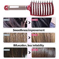 Voremy Magical Ultra Detangling Brush For Wet Or Dry Hair Fast Drying Styling Massage Hairbrush For Men Women And Kids Pink