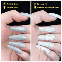 Burano Reflective Glitter Gel Polish 73Ml Sparkly Shiny Disco Gel Polish Holographic Glitters Gel Polish Nail Art Manicure Sa