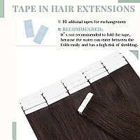 Rich Choices Tape In Hair Extensions Human Hair 40Pcs 100G Balayage Dark Brown 100 Remy Hair Extensions Real Human Hair Seamles