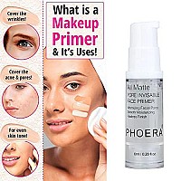 18Ml Phoera Primer Magical Perfecting Mattifying Base Antiaging Wrinklesshrink Pore Primer For Face Remove Fine Lines Exfoliati