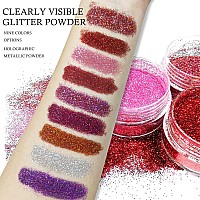 Kyda 3 Colors Glitter Lip Kit Diamond Metllic High Pigmented Powder For Lips Cosmetics Glitter Lips Makeupwith Lip Primer And