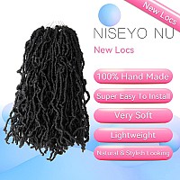 10 Inch Soft Locs Crochet Hair 6 Packs Short Straight Prelooped New Faux Locs Crochet Hair 1Jet Black