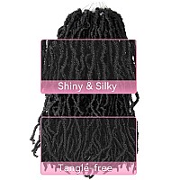 10 Inch Soft Locs Crochet Hair 6 Packs Short Straight Prelooped New Faux Locs Crochet Hair 1Jet Black