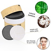 Unimeix 20 Pack Reusable Makeup Remover Pads Bamboo Reusable Cotton Rounds Organic Cotton Pads For Face Facial Cleansing Wipes W