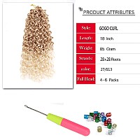 Gogo Curl Crochet Hair 18Inch Ombre Blonde Deep Wave Crochet Hairsynthetic Deep Twist Crochet Braids Bohemian Crochet Braiding