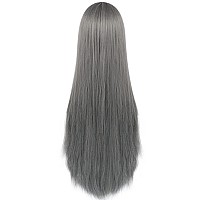 Anogol Hair Cap32Inch80Cm Grey Wig Peluca Gris For Women Anime Cosplay Long Grey Cosplay Wig For Halloween Costumes Long Str