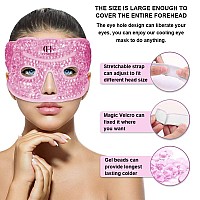 Conbella Ice Face Mask For Woman Man Hot Or Cold Gel Bead Ice Mask For Face With Eye Holes Soft Plush Backing Ice Gel Freeze